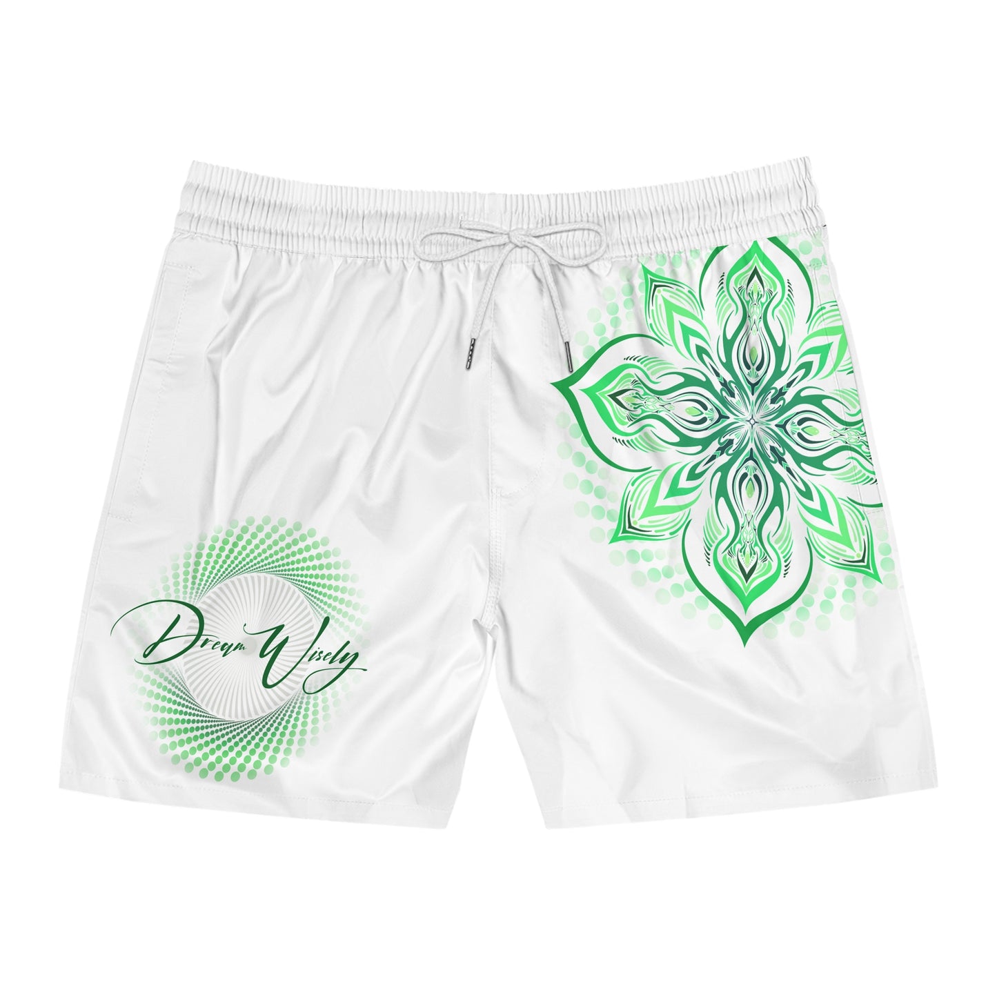 GREEN // Dream Wisely // Tigerflower // Men's Mid-Length Swim Shorts