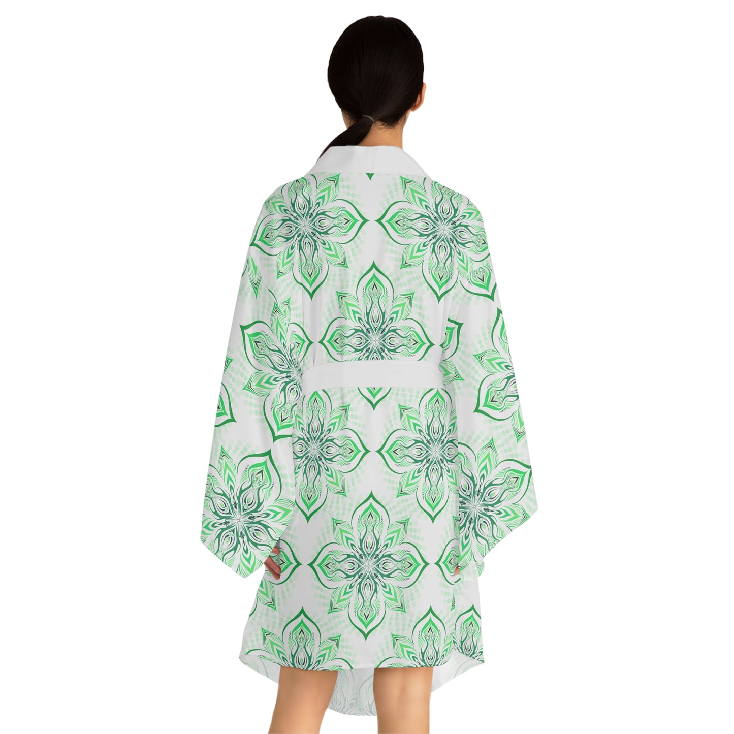 GREEN // Dream Wisely // Tigerflower Tile // Kimono Robe