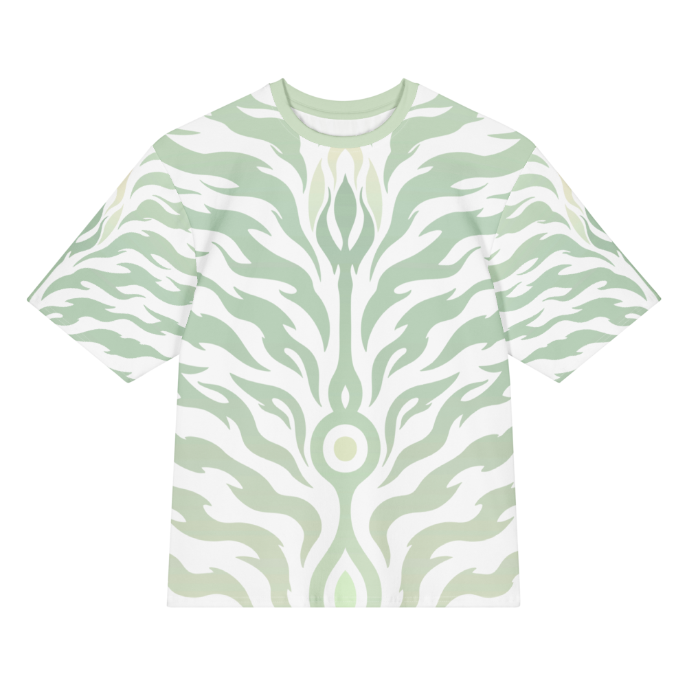 Tiger Shiva // Green // Oversized Cotton T-Shirt